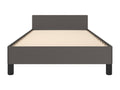 Cadre de lit sans matelas gris 90x190 cm similicuir