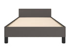 Cadre de lit sans matelas gris 90x190 cm similicuir