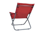 Chaises pliables de plage 2 pcs Tissu Rouge