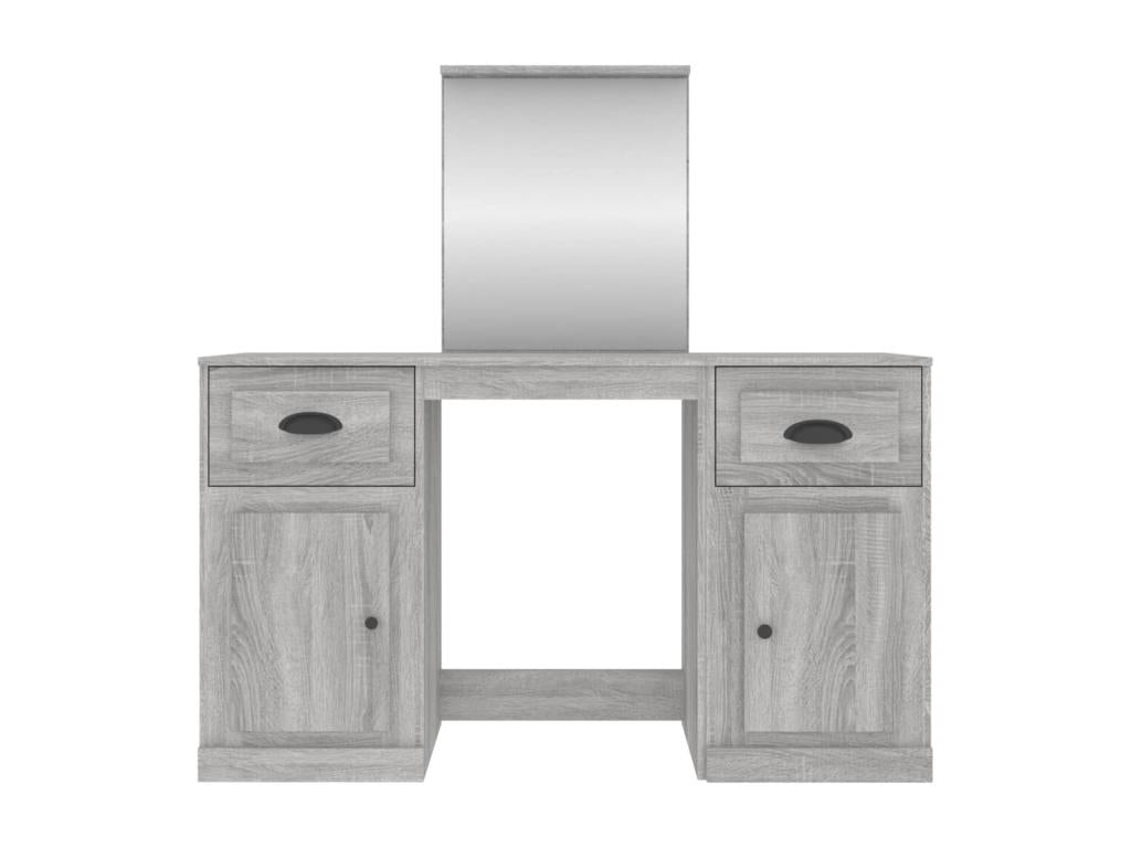 Coiffeuse design avec miroir gris 130x50x132.5 cm 02 0006316