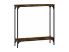 Table console chêne fumé 75x22,5x75 cm bois d'ingénierie