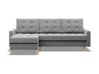 Canapé d'angle avec fonction couchage Gris