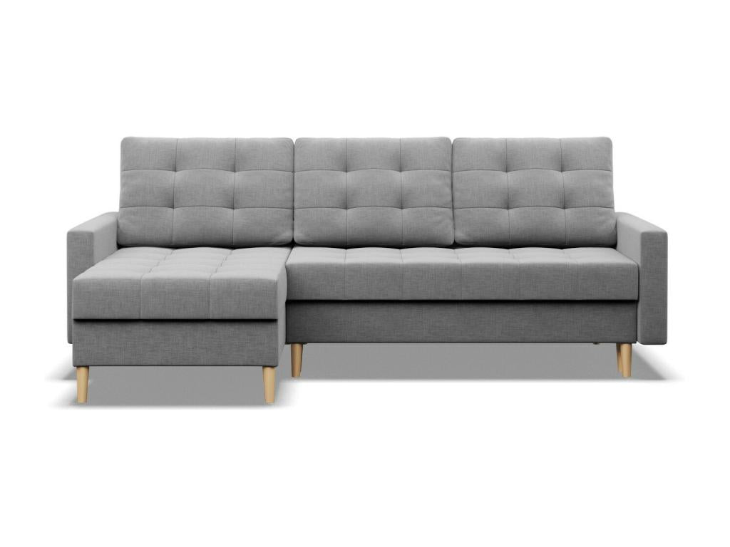 Canapé d'angle avec fonction couchage Gris