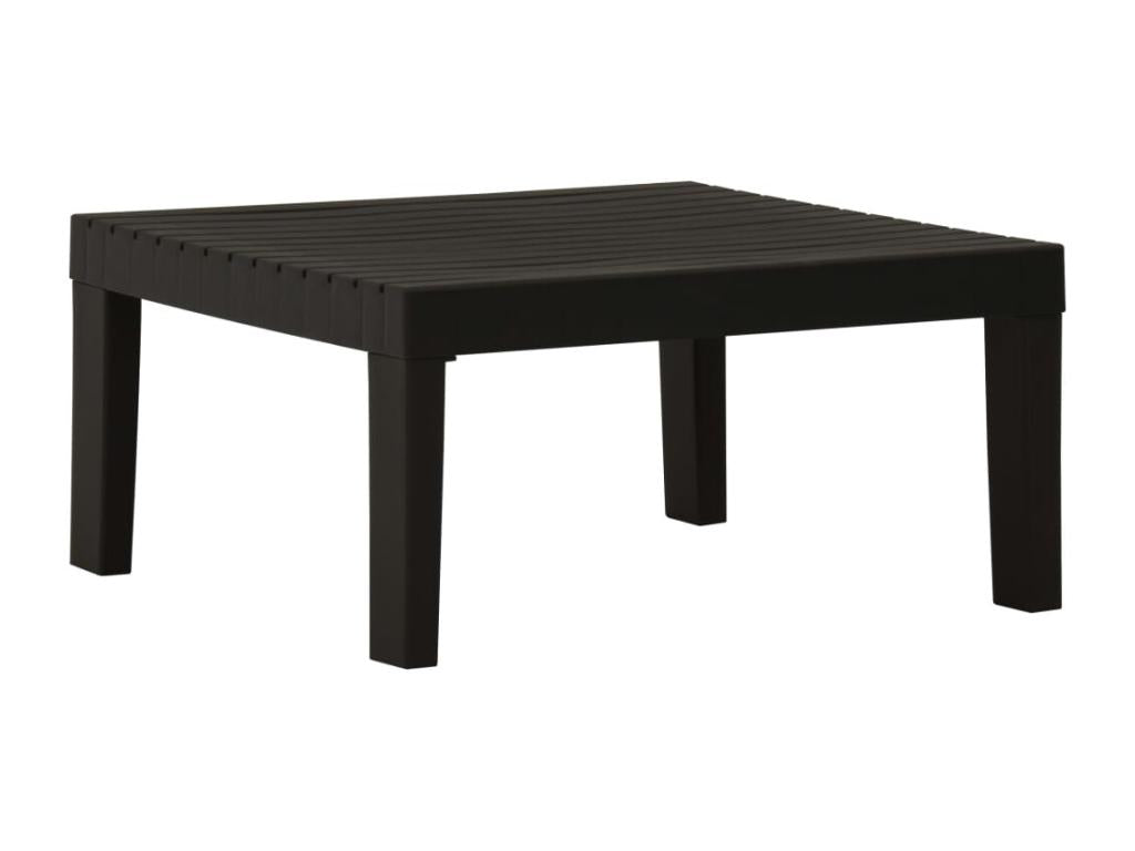 Salon de jardin 3 pièces avec coussins Plastique Gris