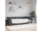 Lit de repos gris foncé 100x200 cm velours