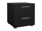Chevet Delimoa Commode basse Table de nuit Étagère de chevet 40x40 h42 cm Noir 40063ISEV
