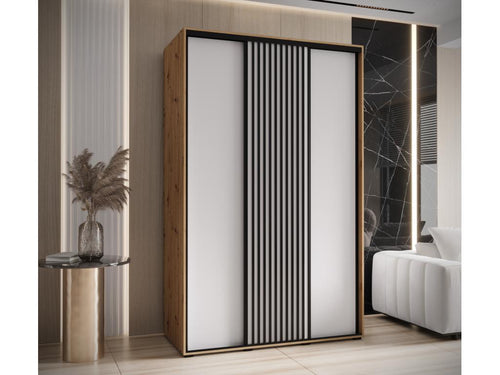 ARMOIRE Delimoa 1 À PORTES COULISSANTES 205.2/160/45 3 Portes Delimoa/Blanc 95406LETI