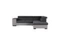 Homelumiere Canape dangle droit convertible coffre 5 places - Tissu gris clair et gris fonce - L 271 x P 220 x H 77 cm