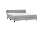 Sommier à Homelumiere de lit avec matelas Gris clair 160x200 Tissu