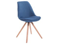 chaise salle à manger - Tissu / Bois - Bleu - Homelumiere