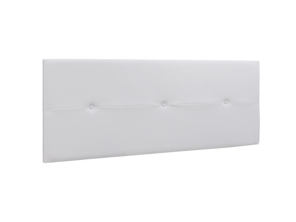 Tête de Lit Homelumiere 3 Boutons Similicuir 160x55x4Cm Blanc - Homelumiere