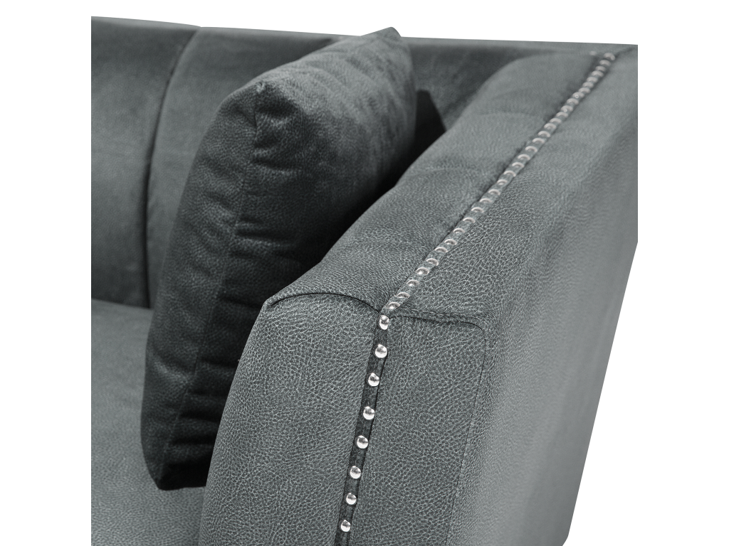 Canapé Homelumiere Velours Gris 2 places