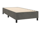 Lit à sommier tapissier avec matelas Gris foncé 100x200 cm
