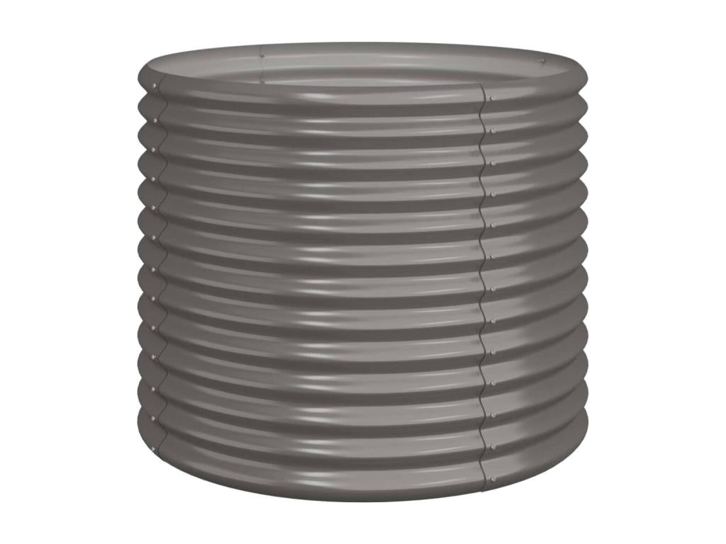 Jardinière de jardin Acier enduit de poudre 80x80x68 cm Gris