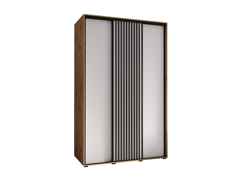 ARMOIRE Delimoa 1 À PORTES COULISSANTES 205.2/160/45 3 Portes Delimoa/Blanc 95406LETI