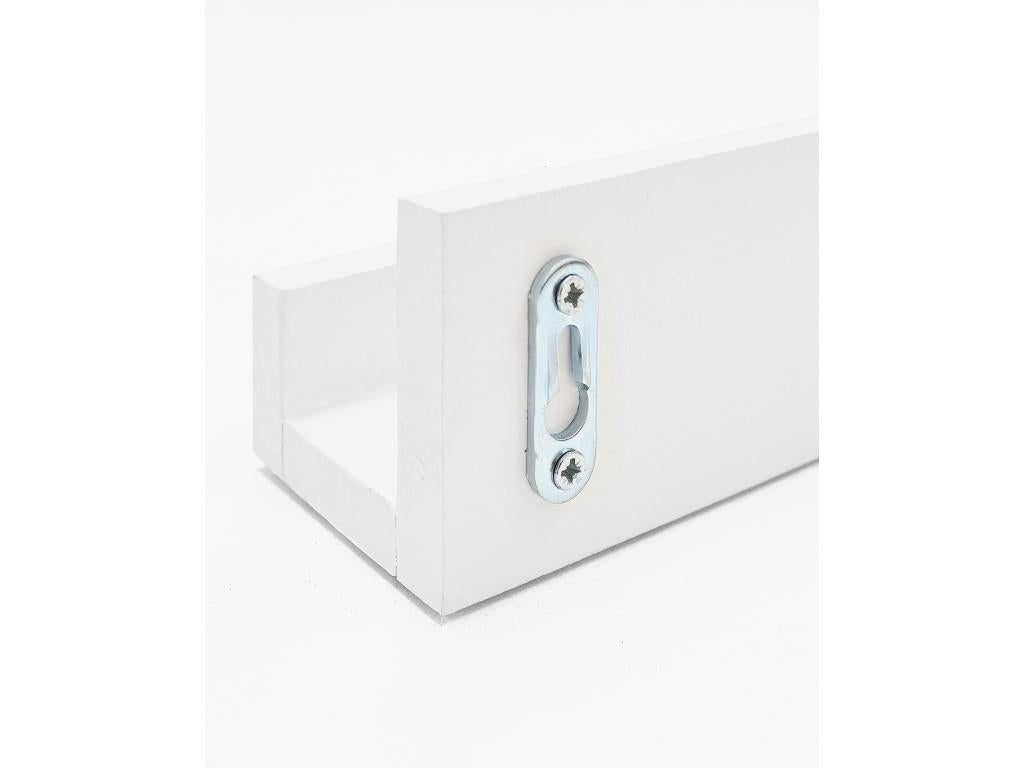 Pack 4 étagères flottantes en bois de pin blanc 100x7cm - Homelumiere