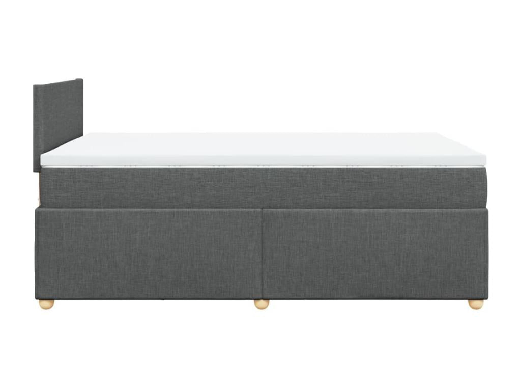 Sommier à Homelumiere de lit avec matelas Gris foncé 120x200cm Tissu