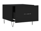Tables basses 2 pcs noir 50x50x40 bois d'ingénierie