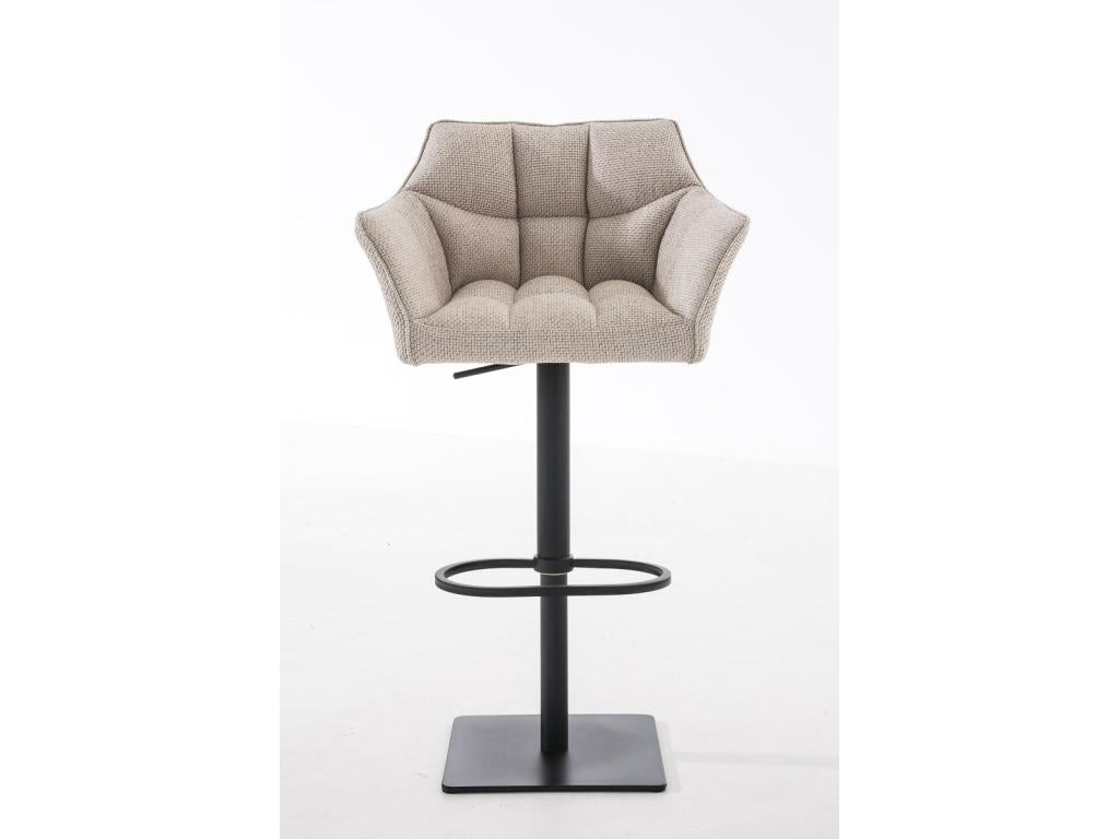 Tabouret de bar chaise métal crème 64x45x88 cm 10 0004695