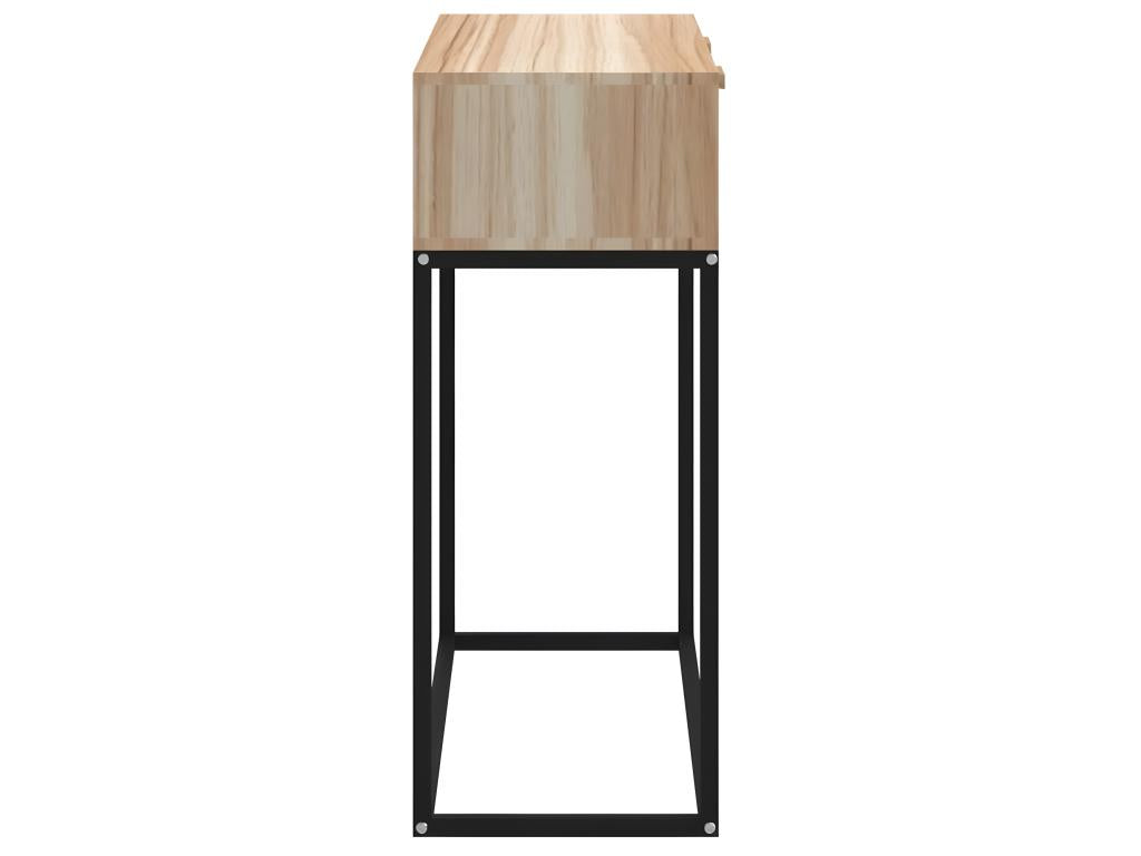 Table console 80x30x75 cm bois d'ingénierie et fer