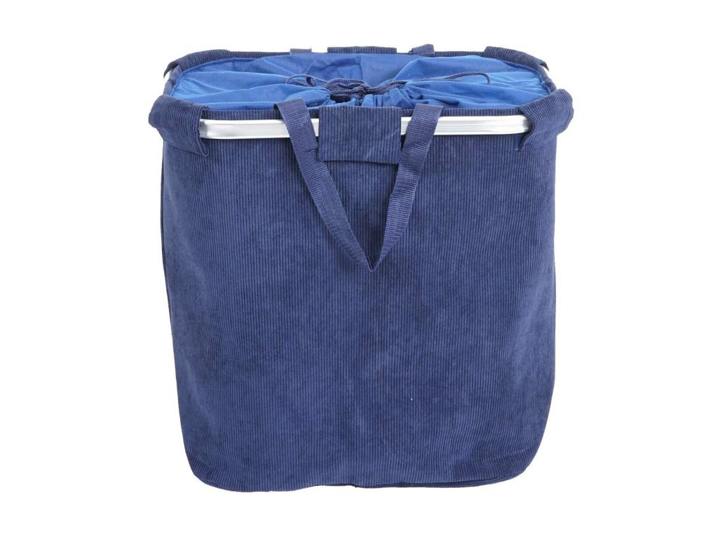 Collecteur de linge Homelumiere-C34 velours bleu