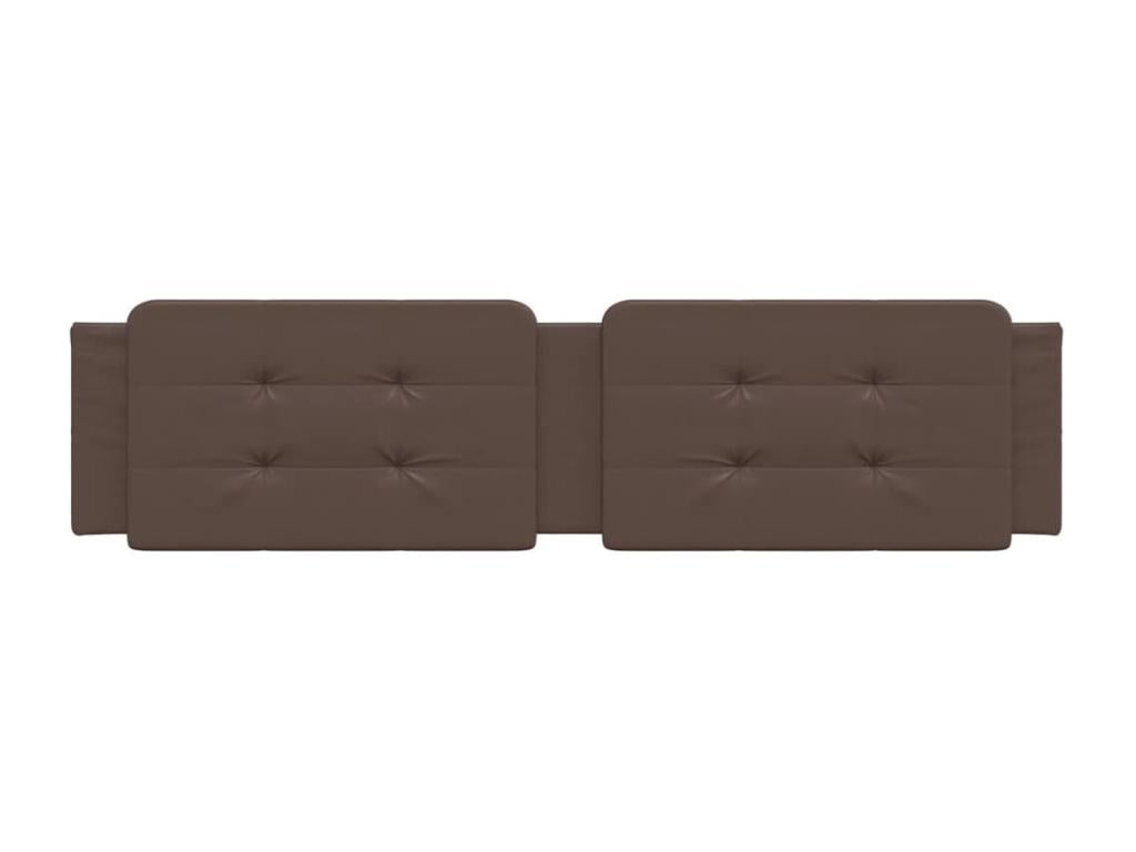 Coussin de tête de lit marron 200cm similicuir