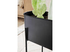 Pot de Fleurs en Métal Massif 51x65x22 cm Noir Jardinière Planteur