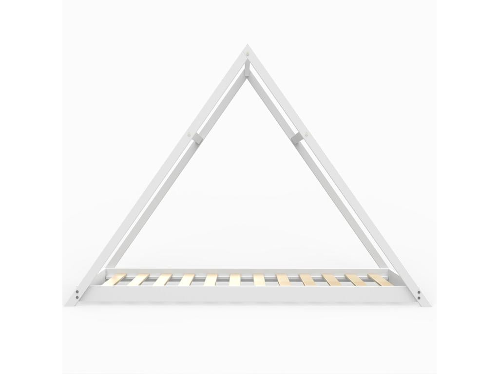 Lit cabane Homelumiere 90x190 1 sommier / Blanc