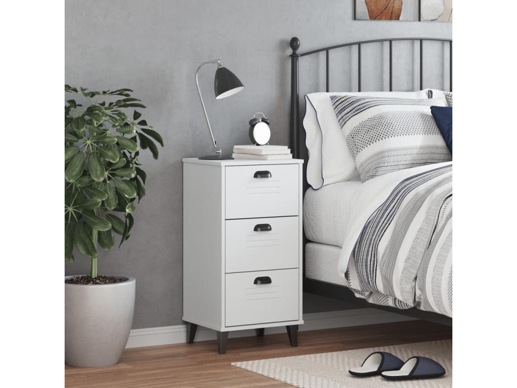 Homelumiere Premium - Table de chevet Homelumiere blanc bois d'ingénierie