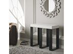 Console extensible 90x40/300 cm Sintesi Frêne Blanc cadre Anthracite