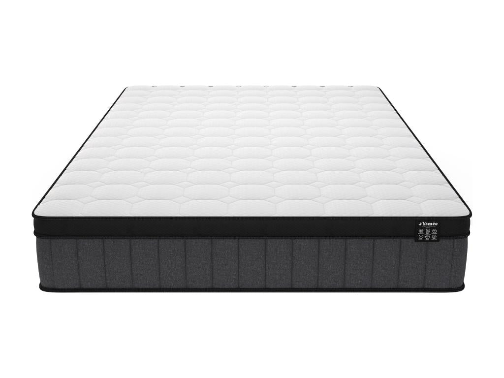 Matelas 160x200 cm hybride ressorts ensachés 7 zones et mémoire de forme rafraichissante ép.25cm - Homelumiere