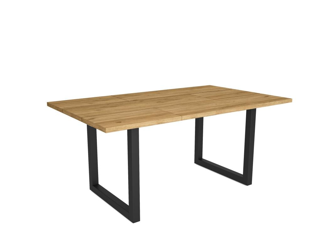 2 Supports - Pieds de table en bois massif en U - Salle à manger - Laqué Noir - 70x71cm