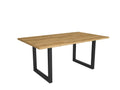 2 Supports - Pieds de table en bois massif en U - Salle à manger - Laqué Noir - 70x71cm