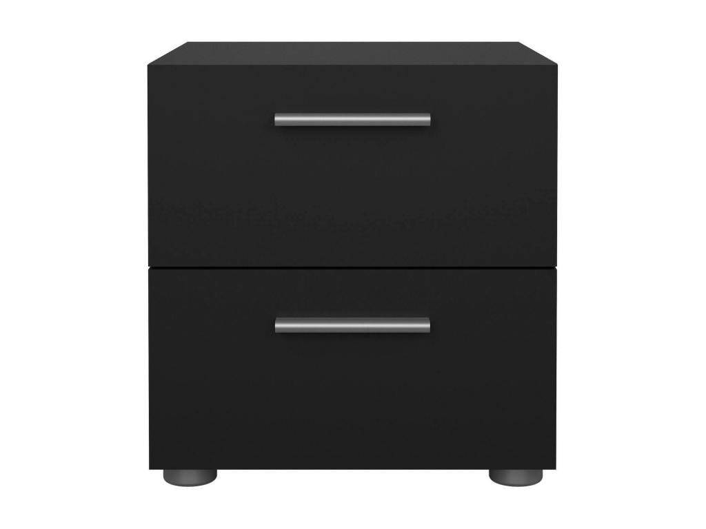 Chevet Delimoa Commode basse Table de nuit Étagère de chevet 40x40 h42 cm Noir 40063ISEV