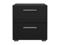 Chevet Delimoa Commode basse Table de nuit Étagère de chevet 40x40 h42 cm Noir 40063ISEV