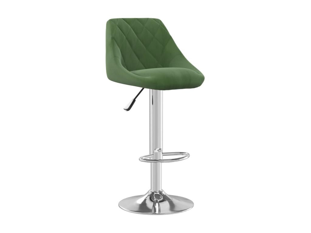 Tabourets de bar 2 pcs Vert foncé Velours 7