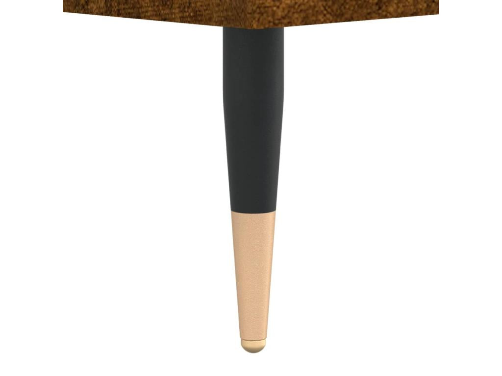 Table de chevet chêne fumé 40x35x69 cm bois d'ingénierie