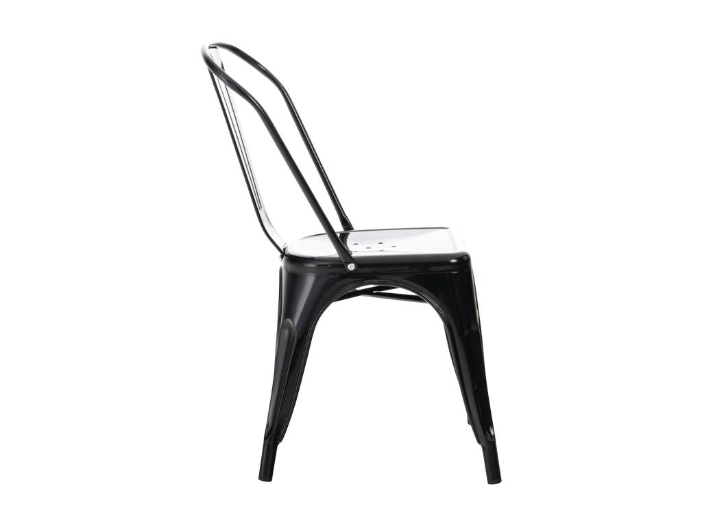 chaise salle à manger - Métal / Métal - Noir - Homelumiere V2