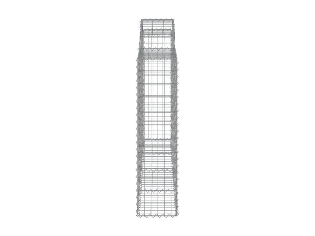 Paniers à gabions arqués 18 pièces 200x30x120/140 cm Fer renforcé