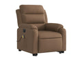 Fauteuil inclinable de massage électrique Marron Tissu