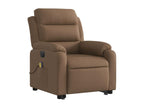 Fauteuil inclinable de massage électrique Marron Tissu