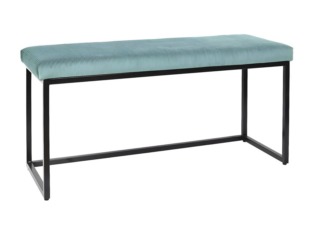Delimoa - Banc avec Assise Velours Côtelé Bleu Canard 30524ZDJJ