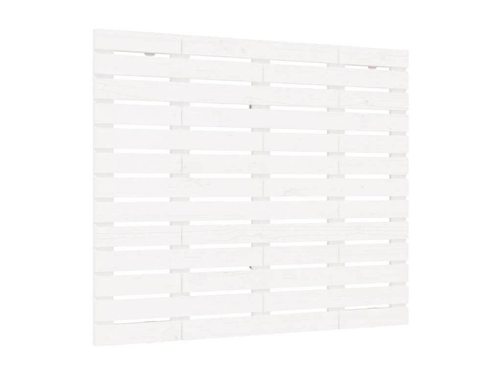 Tête de lit murale Blanc 106x3x91,5 cm Bois massif de pin