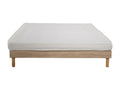 Ensemble Matelas mousse ECO - 140x190cm et 2 Oreillers 50x70 - mousse et Sommier Homelumiere couleur chêne