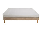 Ensemble Matelas mousse ECO - 140x190cm et 2 Oreillers 50x70 - mousse et Sommier Homelumiere couleur chêne