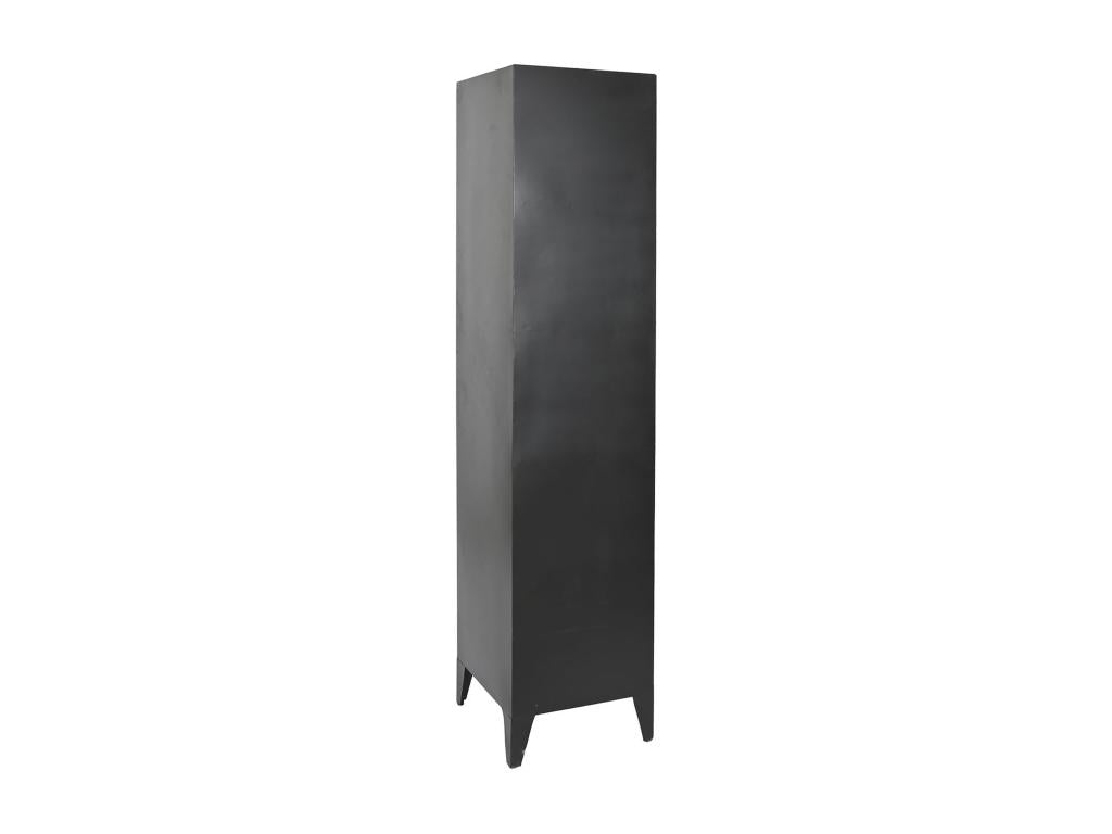Etagère meuble étagère en métal coloris noir - longueur 40 x profondeur 41 x Hauteur 180 cm