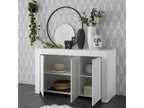 Homelumiere - Buffet 3 Portes Blanc Finition Mat