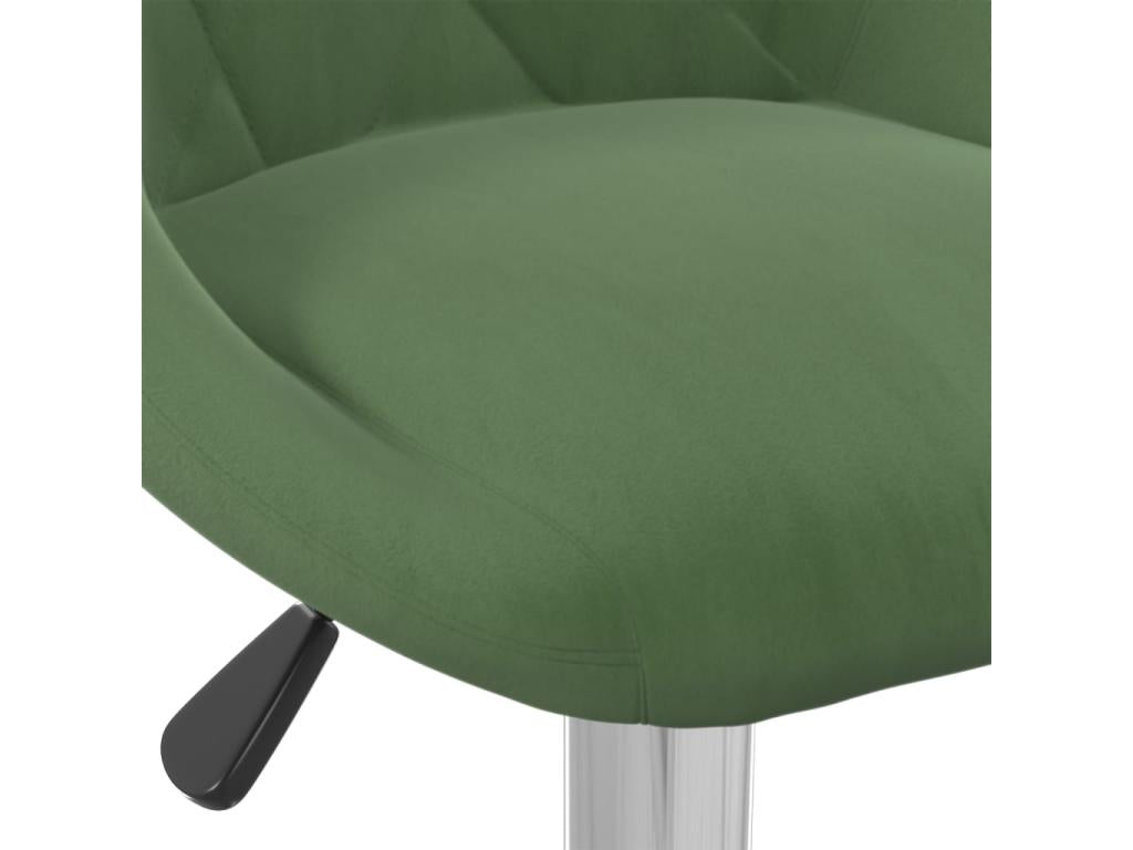 Tabourets de bar 2 pcs Vert foncé Velours 7