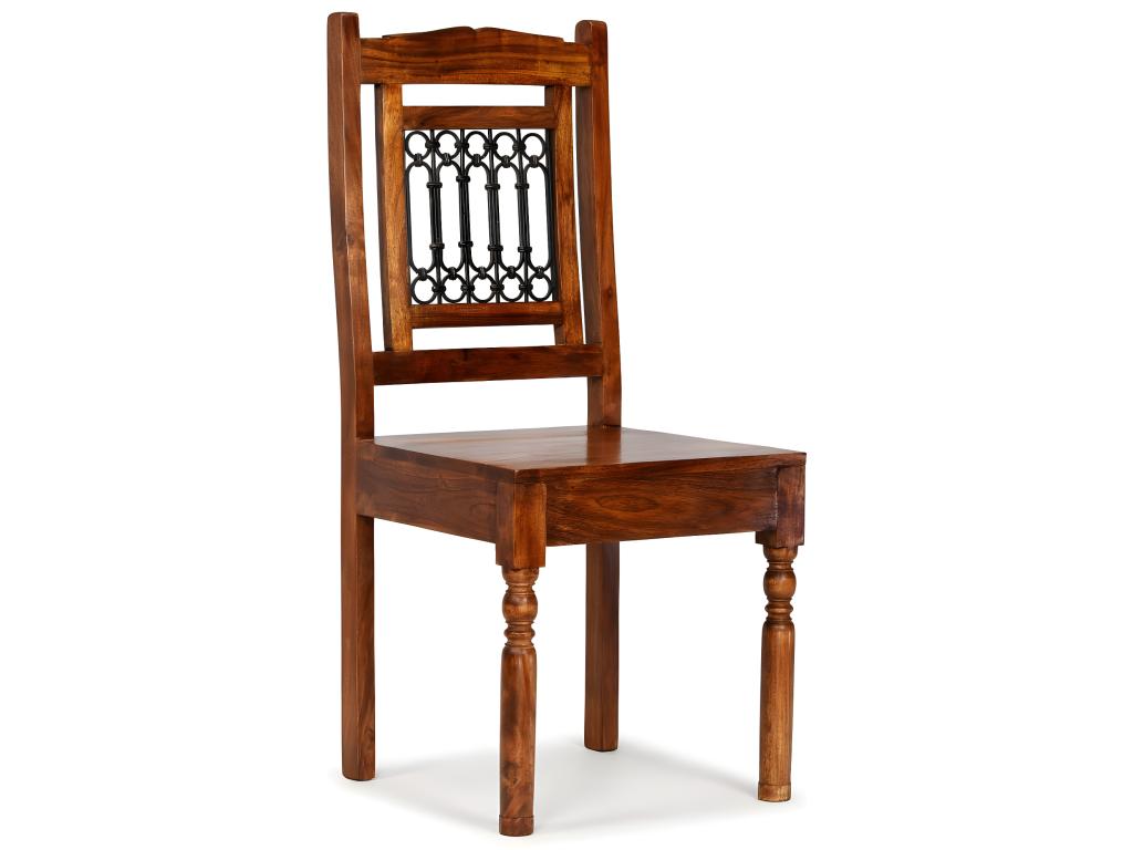 Chaises à manger lot de 4 bois massif classique