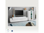 Système mural Homelumiere ensemble de salon meuble TV meuble de salon polyvalent Made in Italy 280x45h120 cm blanc